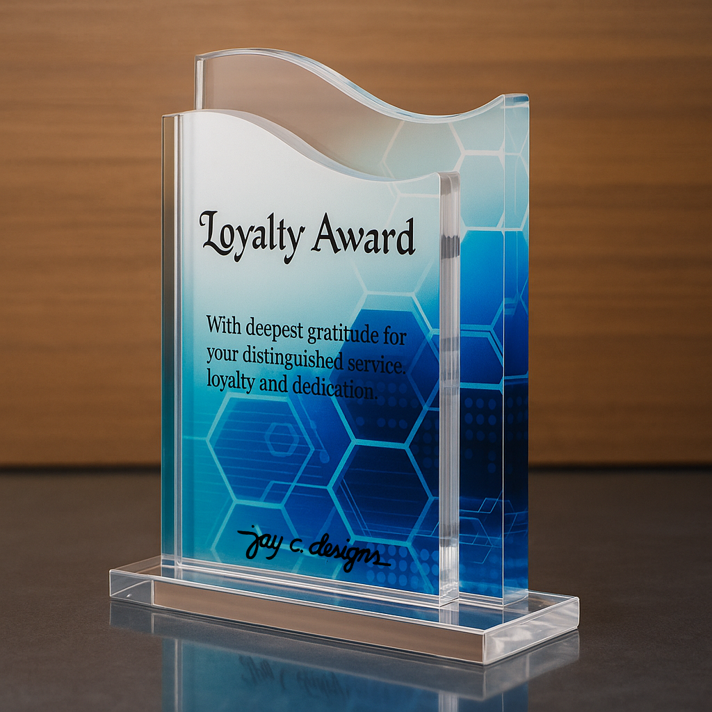 customize acrylic trophies & plaques 8037