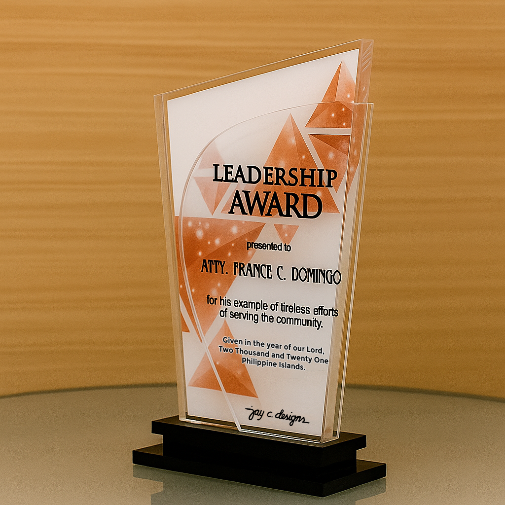 customize acrylic trophies & plaques 8038