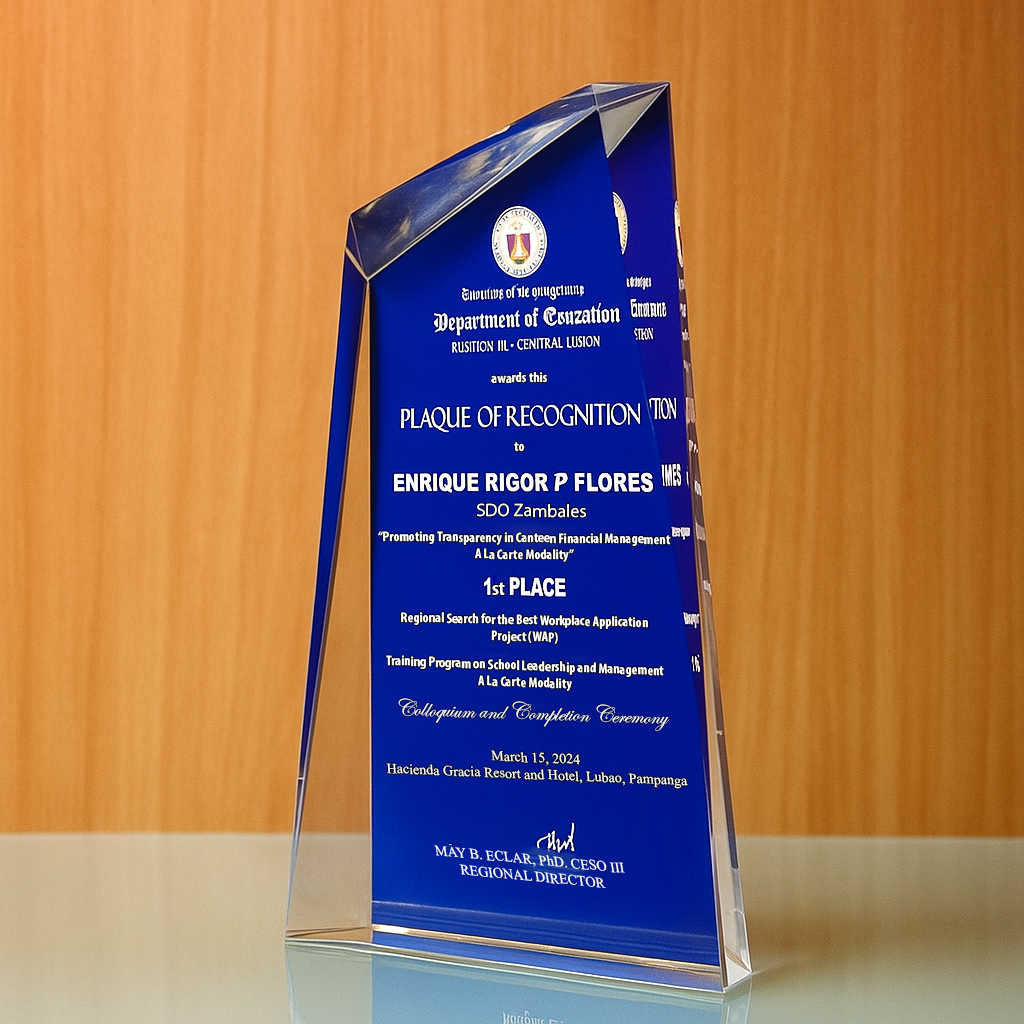 customize acrylic trophies & plaques 8045
