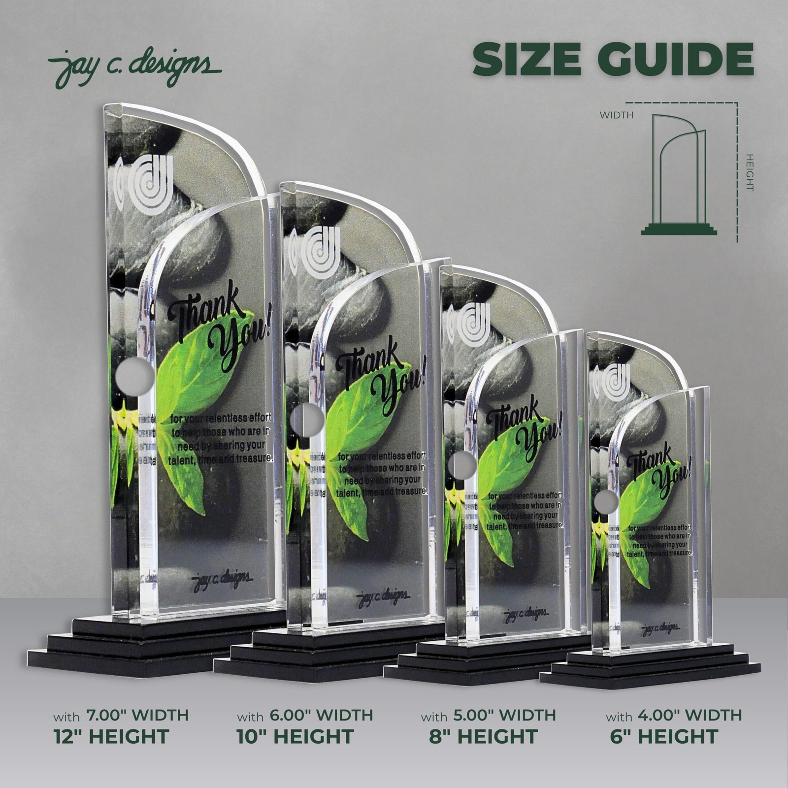 customize acrylic trophies & plaques 8036