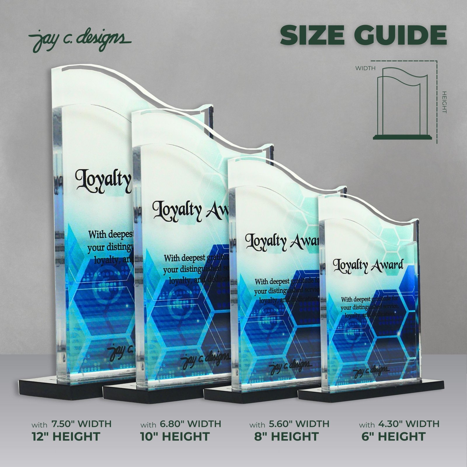 customize acrylic trophies & plaques 8037