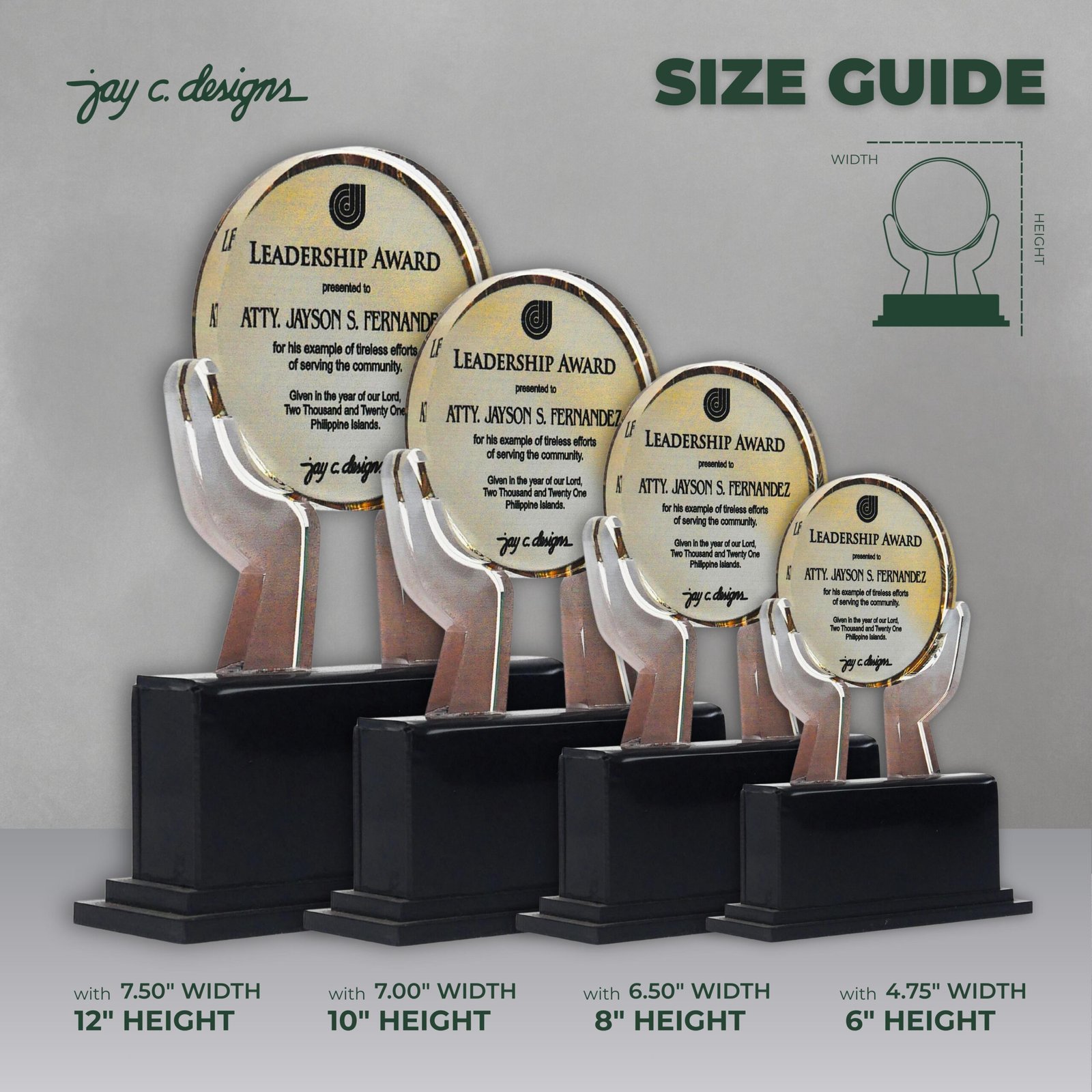customize acrylic trophies & plaques 8042